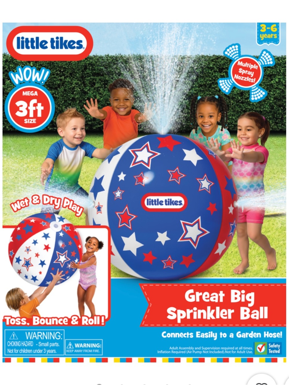New in box Little Tikes Sprinkler Ball Great Big Outdoor Water Toy
